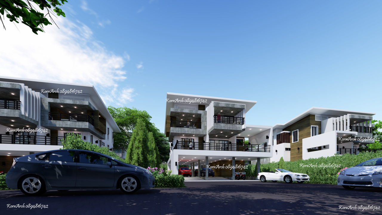 Apartment, อพาร์ทเมนท์,บ้าน2ชั้น,รับออกแบบบ้าน, แบบสำนักงาน, แบบรีสอร์ท, โมเดิร์น,KornArch...