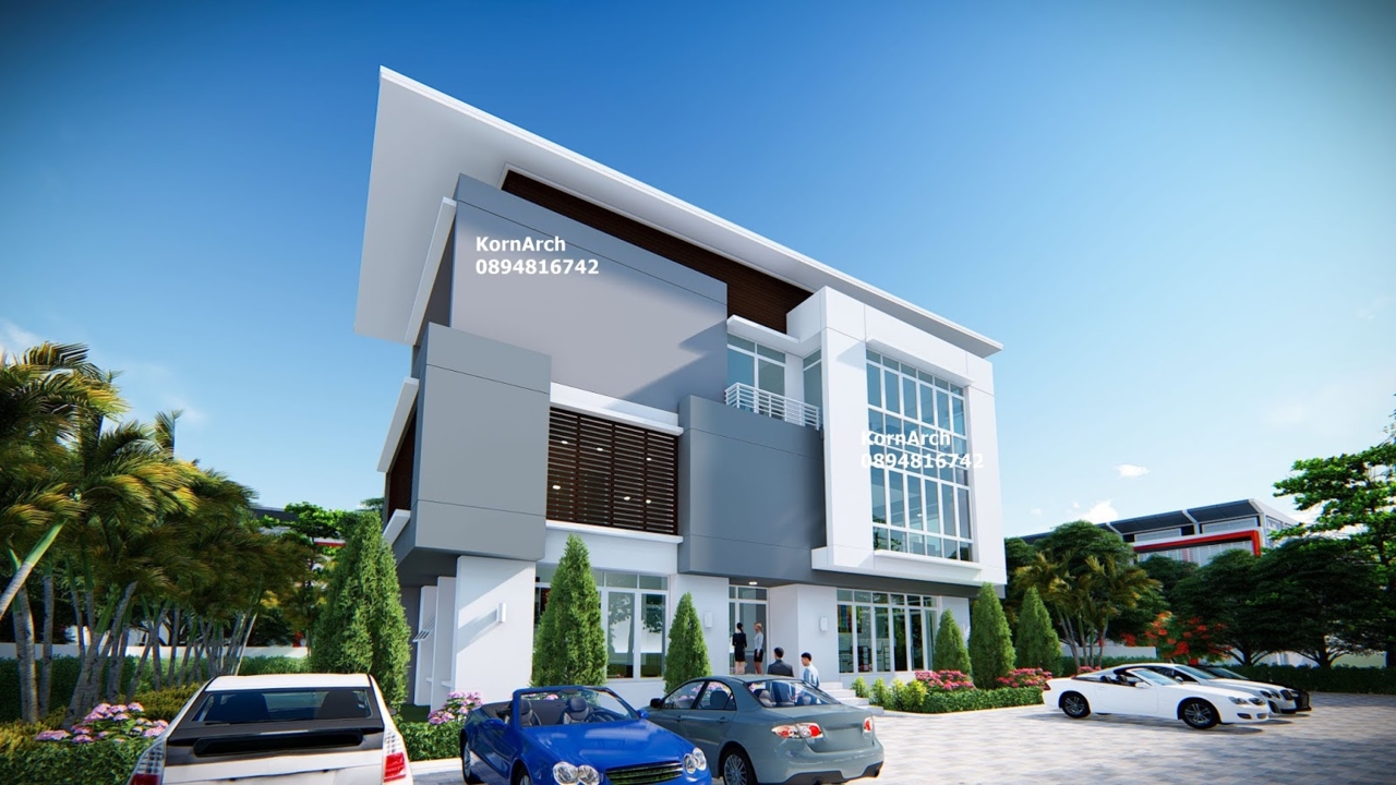 #รับออกแบบบ้าน #แบบบ้านสวย #สถาปนิก #รับทำภาพ3มิติ #3D #แบบบ้านโมเดิร์น #OfficeFactory #Loft...