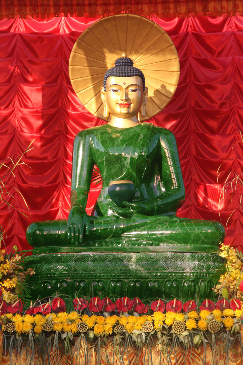 The Jade Buddha for Universal Peace at Van An Temple, ?ng Thp, Vietnam, May 2009.