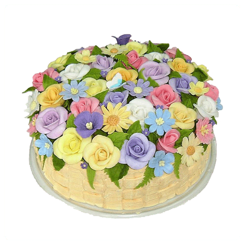 Flowers Basket Cake