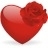 heart and rose icon