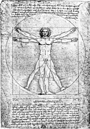 Leonardo DaVinci Artist, Scientist, Mystic =

Leonardo da Vinci's early 16th century illustration based on the natural proportions of the human body