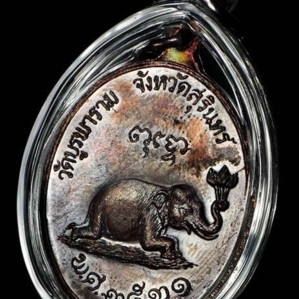 เหรียญช้างหมอบ พ.ศ. 2521
หลวงปู่ดุลย์ วัดบูรพาราม สุรินทร์
