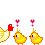 chicks in row