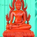 สมเด็จองค์ปฐมทรงเครื่องหน้าตัก5นิ้วเนื้อทองเหลืองรมมันปู