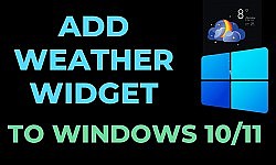 how to add weather widget to windows 10